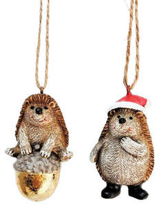 Christmas: Hedgehog Hanging Decoration