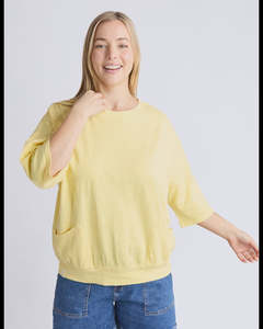 Tops: Maizie Sweat Pale Banana