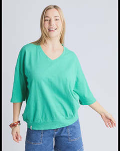 Tops: Maizie Sweat Vee Neck Gumdrop Green