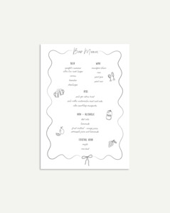 Brie Bar Menu