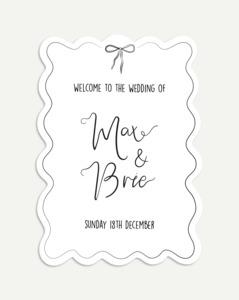 Wedding Signage: Brie Welcome Sign