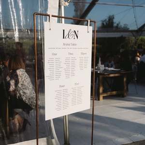 Wedding Signage: Custom Acrylic Wedding Seating Chart Signage