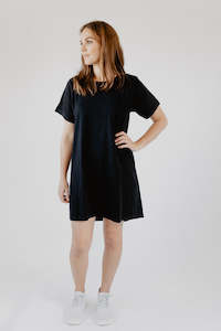 T-Shirt Dress: T-SHIRT DRESS | BLACK