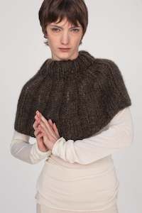 Laurel Mohair Handknit Cape/Mini