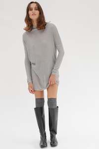 Turn Silk Tunic - Zinc