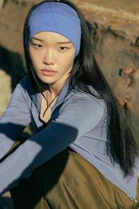 Cashmere: Rei Silk Cashmere Band - Daisy Blue