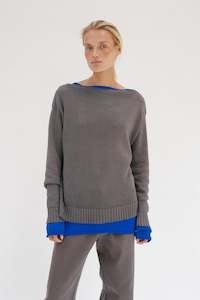 Beach Organic Cotton Jumper - Slate