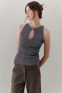All: Belladonna Silk Cashmere Top - Pewter