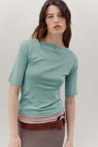 Onure Silk Tee - Tiffany