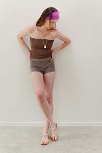 All: Waves Cashmere Cotton Shorts - Mousse