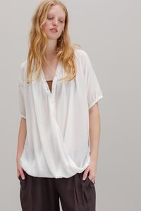 Rose Petal Tencel Blouse - White