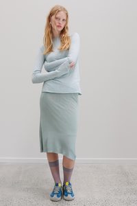 Domus Silk Skirt - Sea Mist