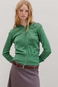 All: Wes Silk Cotton Hoodie - Fresh Green