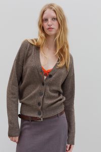 Aida Yak Cardigan - Bark
