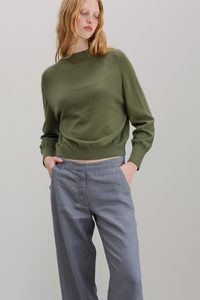 All: Florin Cashmere Cotton Jumper - Olive