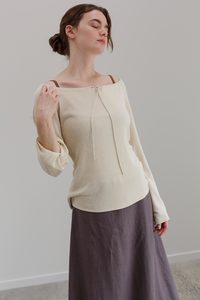 Amelon Silk Top - Cream