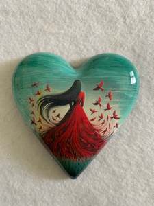 Decoupaged  Hanging Heart