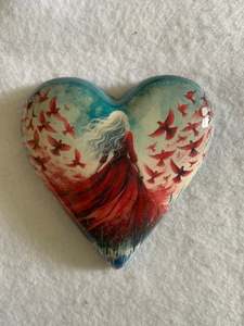 Decoupaged  Hanging Heart