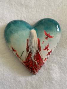 Decoupaged  Hanging Heart