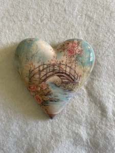 Decoupaged  Hanging Heart