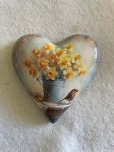 Decoupaged  Hanging Heart