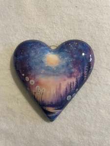Decoupaged  Hanging Heart