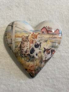 Decoupaged  Hanging Heart