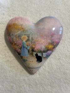 Decoupaged  Hanging Heart