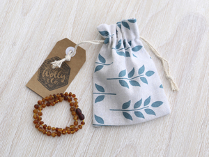 Baltic Amber Teething Necklace – cognac raw – Wolly&Co