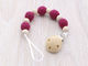 Pacifier Clip – berry – Wolly&Co