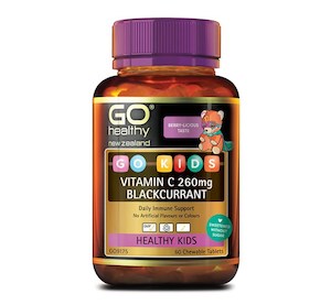 Go Healthy Kids Vitamin C 260mg Blackcurrant 60 Chew