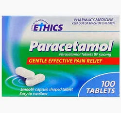 Family Health Pain Relief: ETHICS Paracetamol 500mg Tabs 100s