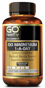 Go Healthy Magnesium 1-A-Day 500mg 60 caps