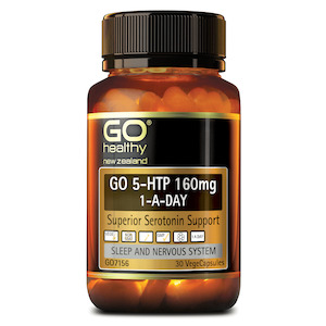 Natural Health Energy Mood: Go Healthy 5HTP 160mg 1-A-Day 30 caps