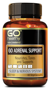 Natural Health Energy Mood: Go Healthy Adrenal Support 60 Vege Capsules