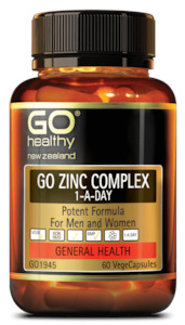 Natural Health General Health: Go Healthy Zinc Complex 60 Vege Capsules