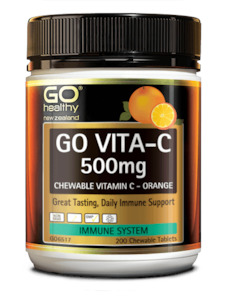 Go Healthy Vitamin C 500mg Orange 200 Chewables