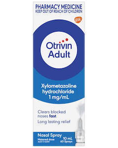 Cold Flu Sinus: Otrivin Adult Nasal Spray 10ml