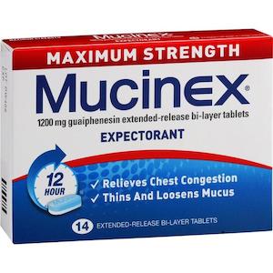 Cold Flu Sinus: Mucinex Maximum Strength Tablets 14s