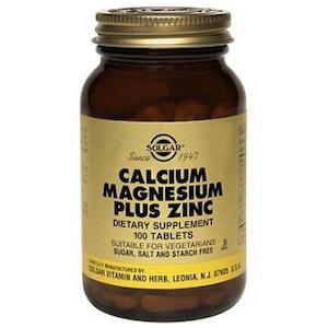 Solgar Calcium Magnesium Plus Zinc 100 Tablets