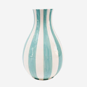 Planters + Vases: Stripe Vase | Blue