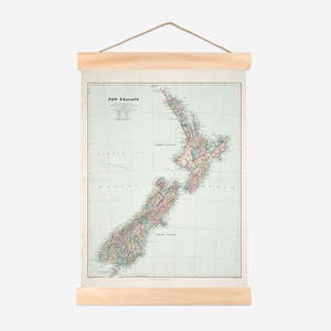 100 Percent Nz: Map of New Zealand Wall Chart