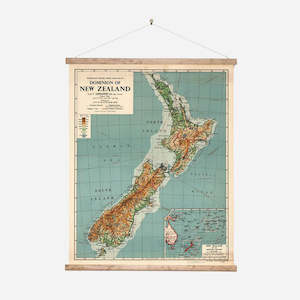 100 Percent Nz: NZ Dominion Map Wall Chart