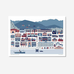 Bridget Hall: Queenstown Township Print