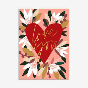 Elm: Gift Card | Love You Flower Heart