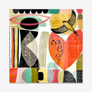 Jane Galloway: Sherbert Heart | Framed | 14/45