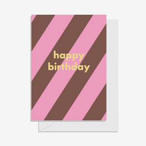 Elm: Gift Card | Striped 'Happy Birthday'