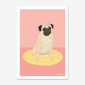 Art Print | Pug on a Rug