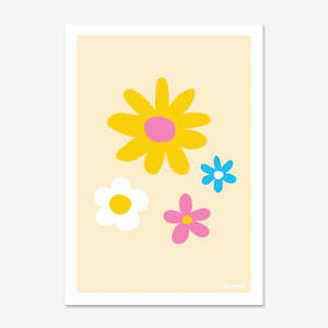 Art Print | Solstice Daisies Pink