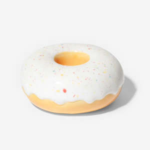 Doiy: Donut Fast Food Candle Holder | White